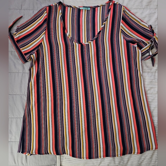 P.S. KATE Striped Multicolor Women's Top.Size XL - Picture 1 of 5